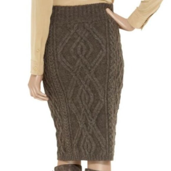 NWT Chloé Cable Knit Pencil Skirt Size M - Picture 2 of 5
